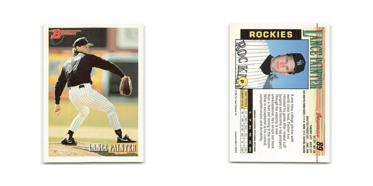 Lance Painter Rookie 1993 Bowman #89 Colorado Rockies Baseball Card NM