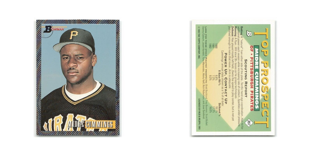 Midre Cummings Rookie Foil 1993 Bowman #357 Pittsburgh Pirates Baseball Card NM