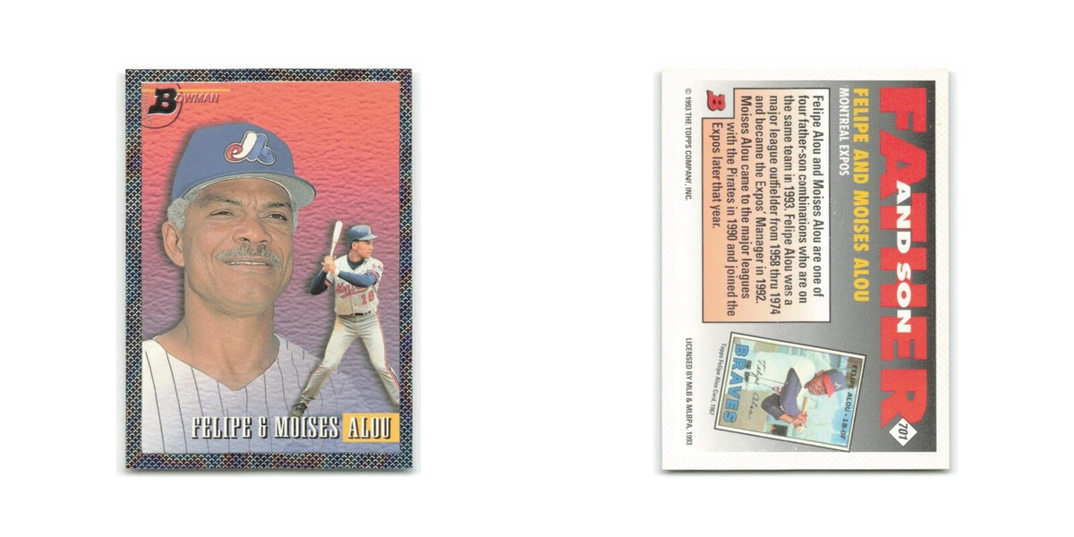 Felipe Alou Moises Alou Foil 1993 Bowman #701 Montreal Expos Baseball Card NM