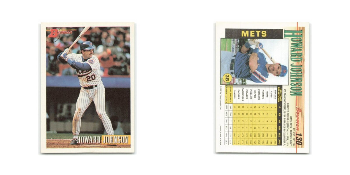 Howard Johnson 1993 Bowman #130 New York Mets Baseball Card NM
