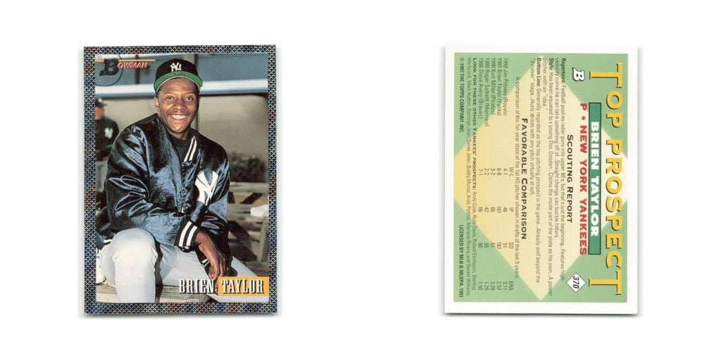 Brien Taylor Rookie Foil 1993 Bowman #370 New York Yankees Baseball Card NM