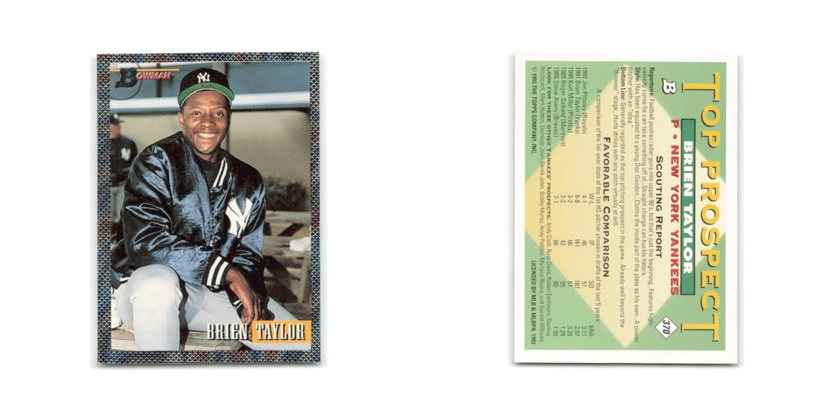 Brien Taylor Rookie Foil 1993 Bowman #370 New York Yankees Baseball Card NM