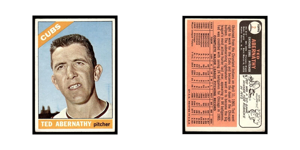 1966 Topps Ted Abernathy Cubs #2
