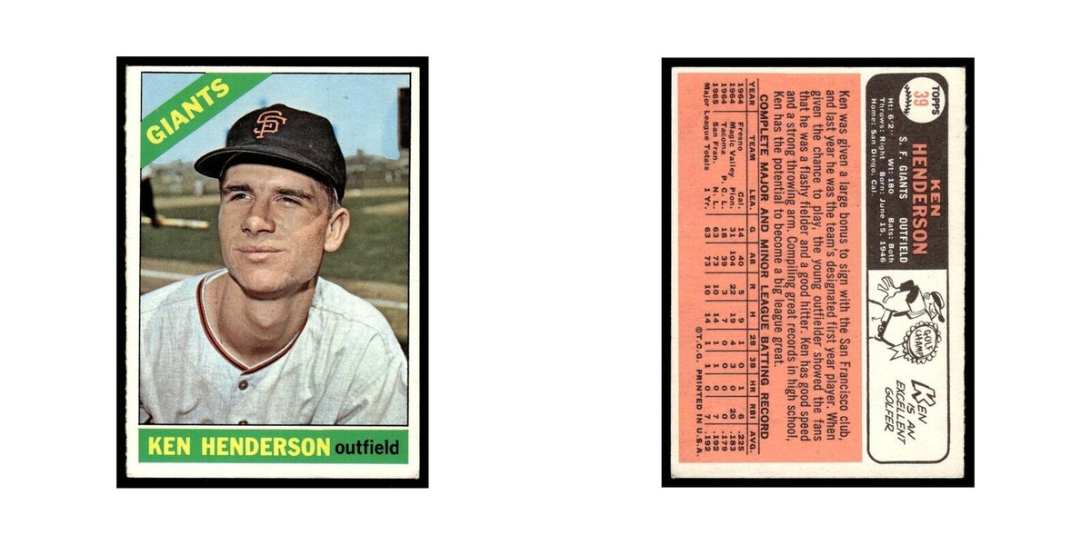 1966 Topps Ken Henderson Giants #39
