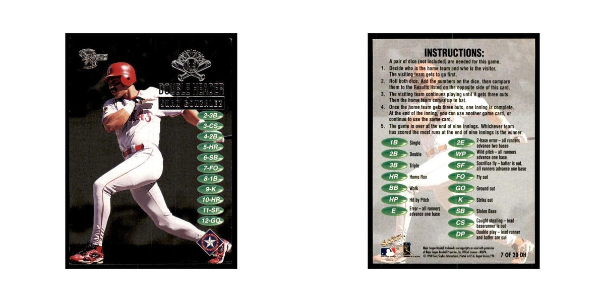 1998 SkyBox Dugout Axcess Juan Gonzalez Baseball Cards #7 OF 20