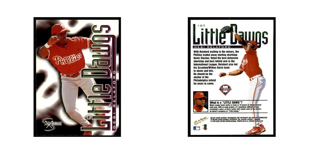 1998 SkyBox Dugout Axcess Desi Relaford Baseball Cards #107