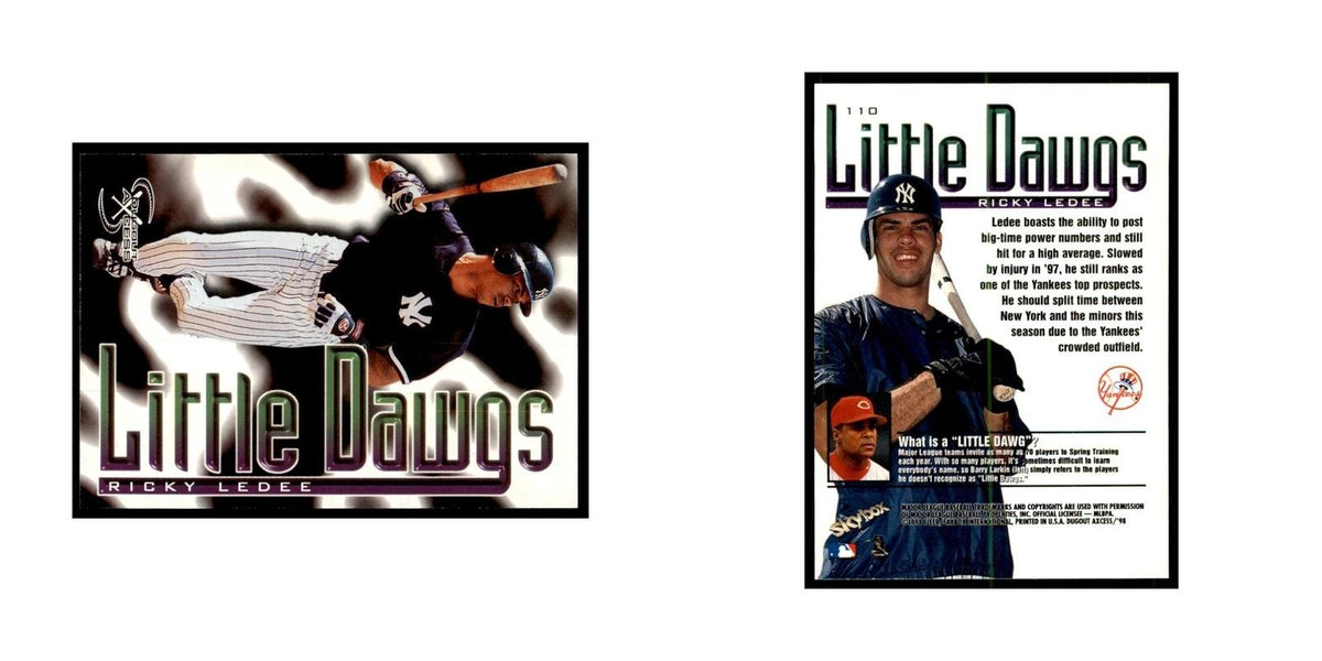 1998 SkyBox Dugout Axcess Ricky Ledee Baseball Cards #110
