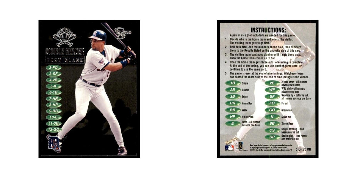 1998 SkyBox Dugout Axcess Tony Clark Baseball Cards #5 OF 20
