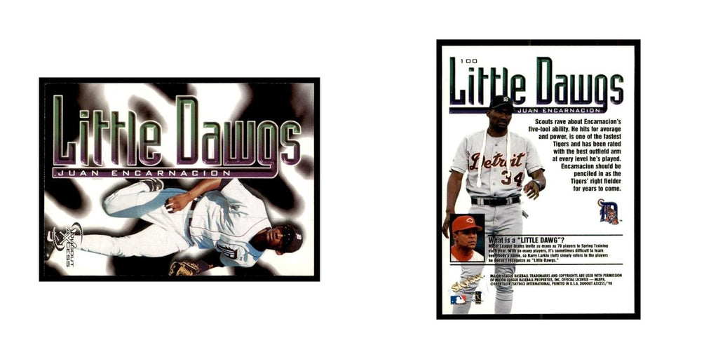 1998 SkyBox Dugout Axcess Juan Encarnacion Baseball Cards #100