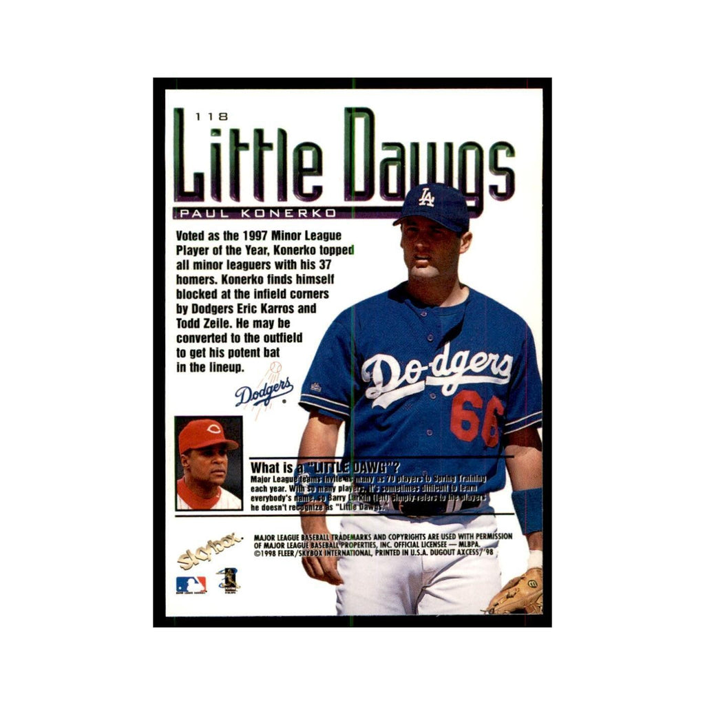 1998 SkyBox Dugout Axcess Paul Konerko Baseball Cards #118