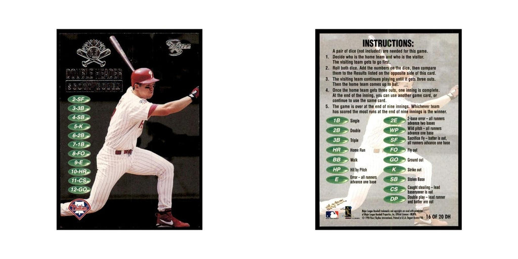 1998 SkyBox Dugout Axcess Scott Rolen Baseball Cards #16 OF 20
