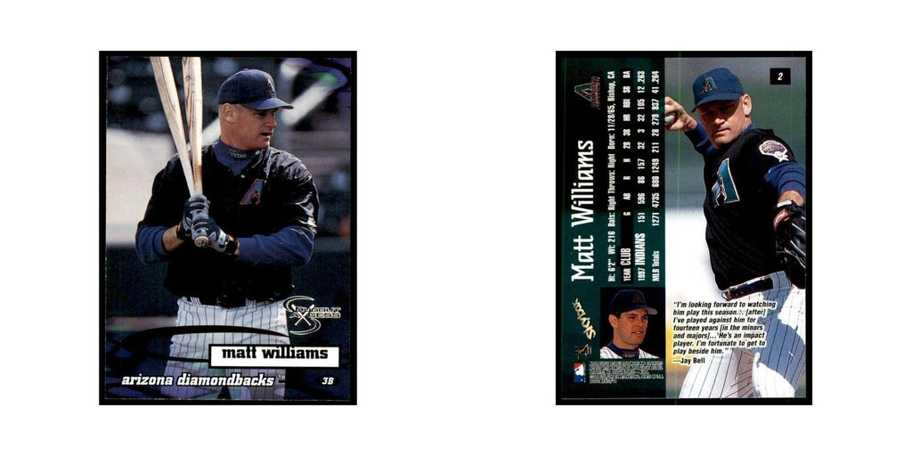1998 SkyBox Dugout Axcess Matt Williams Baseball Cards #2