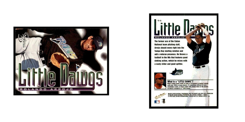 1998 SkyBox Dugout Axcess Rolando Arrojo Baseball Cards #96
