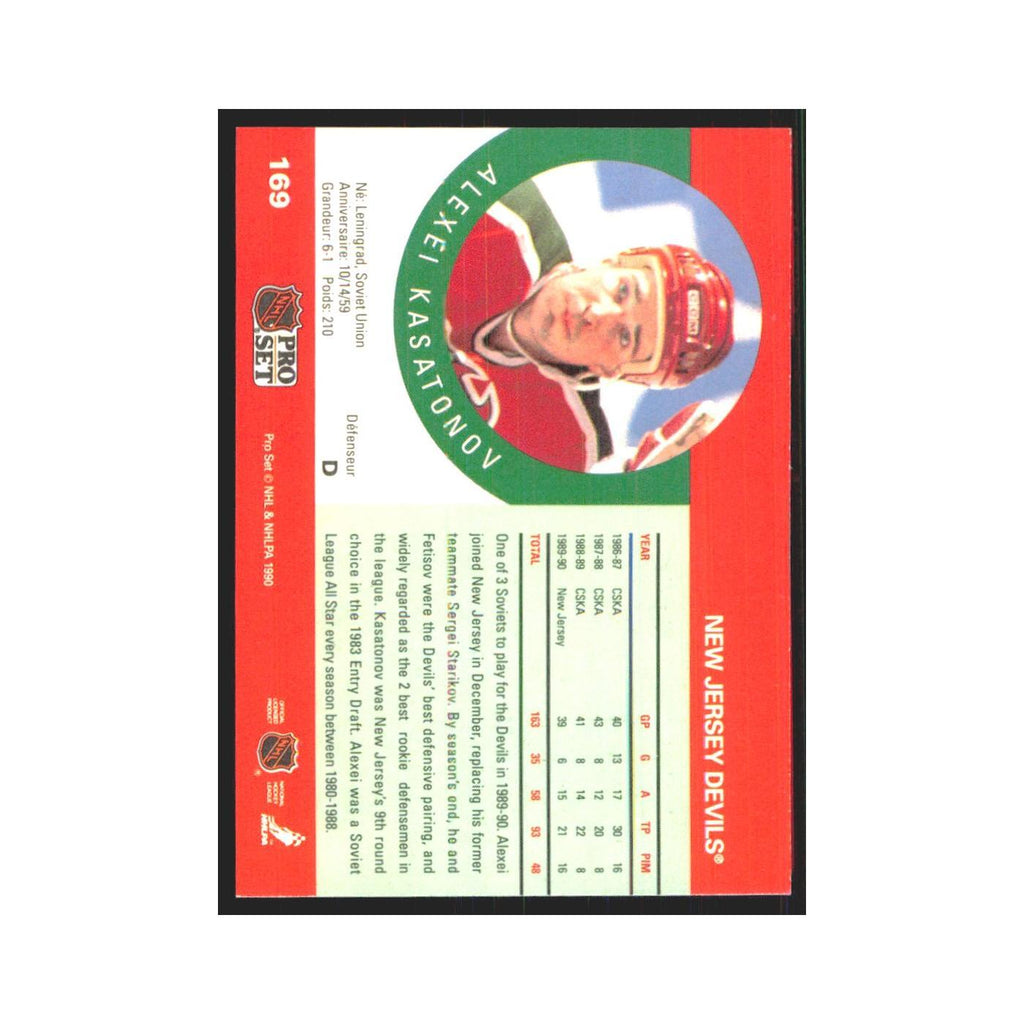 1990 Pro Set Alexei Kasatonov New Jersey Devils #169