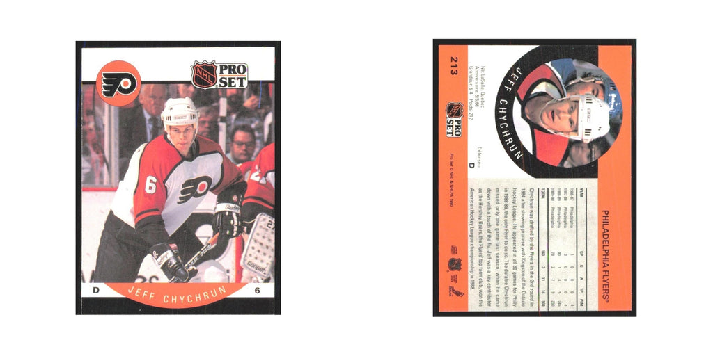 1990 Pro Set Jeff Chychrun Philadelphia Flyers #213
