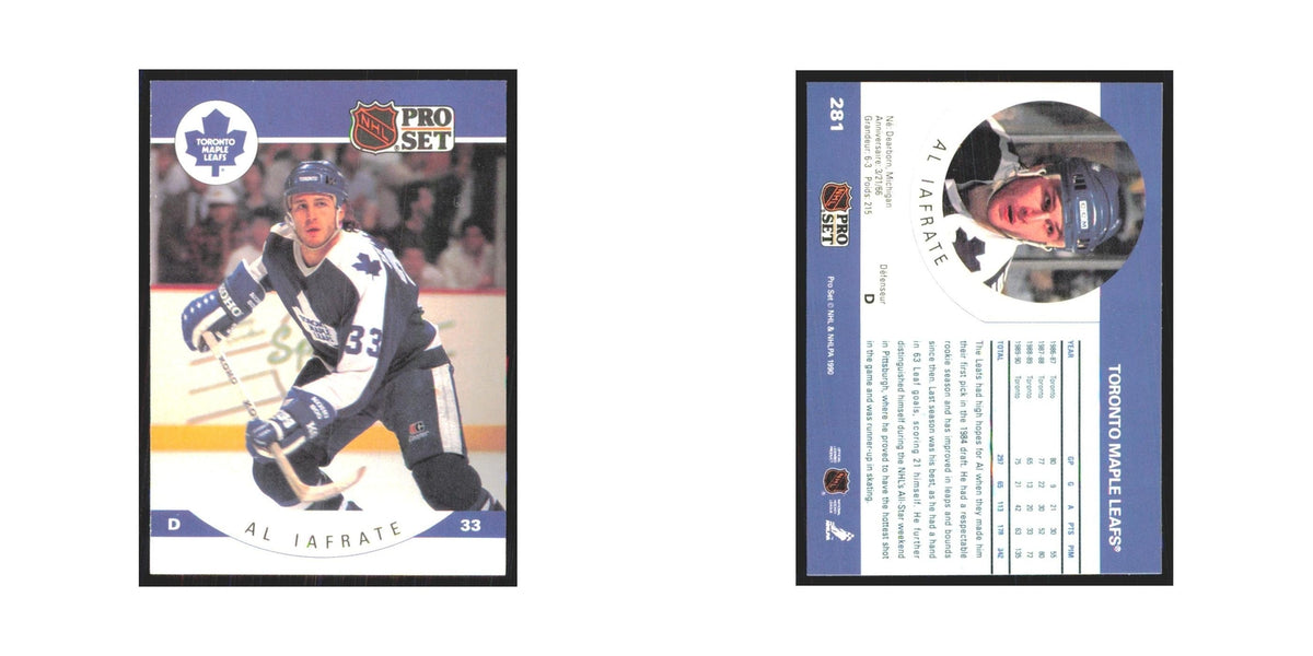 1990 Pro Set Al Iafrate Toronto Maple Leafs #281