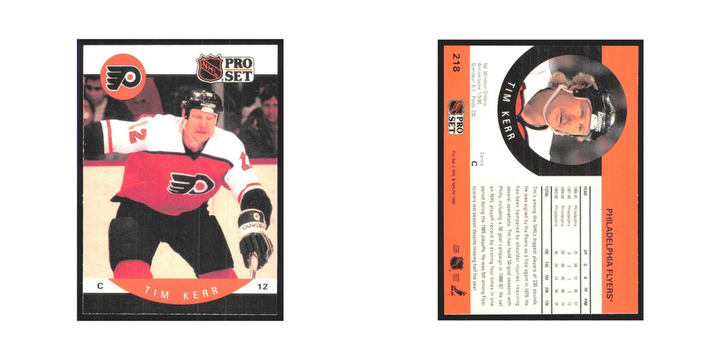 1990 Pro Set Tim Kerr Philadelphia Flyers #218