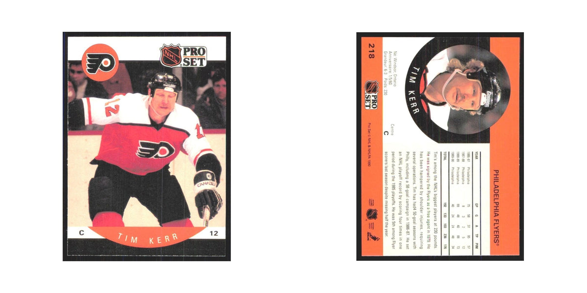 1990 Pro Set Tim Kerr Philadelphia Flyers #218
