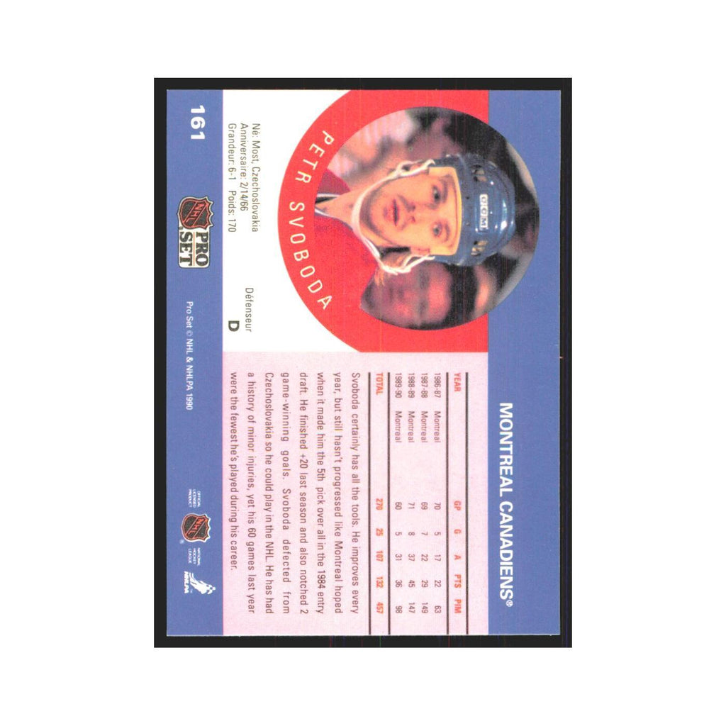 1990 Pro Set Petr Svoboda Montreal Canadiens #161