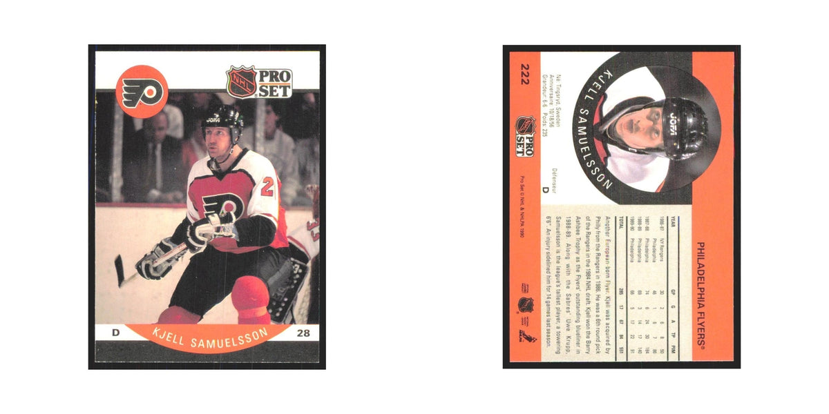 1990 Pro Set Kjell Samuelsson Philadelphia Flyers #222