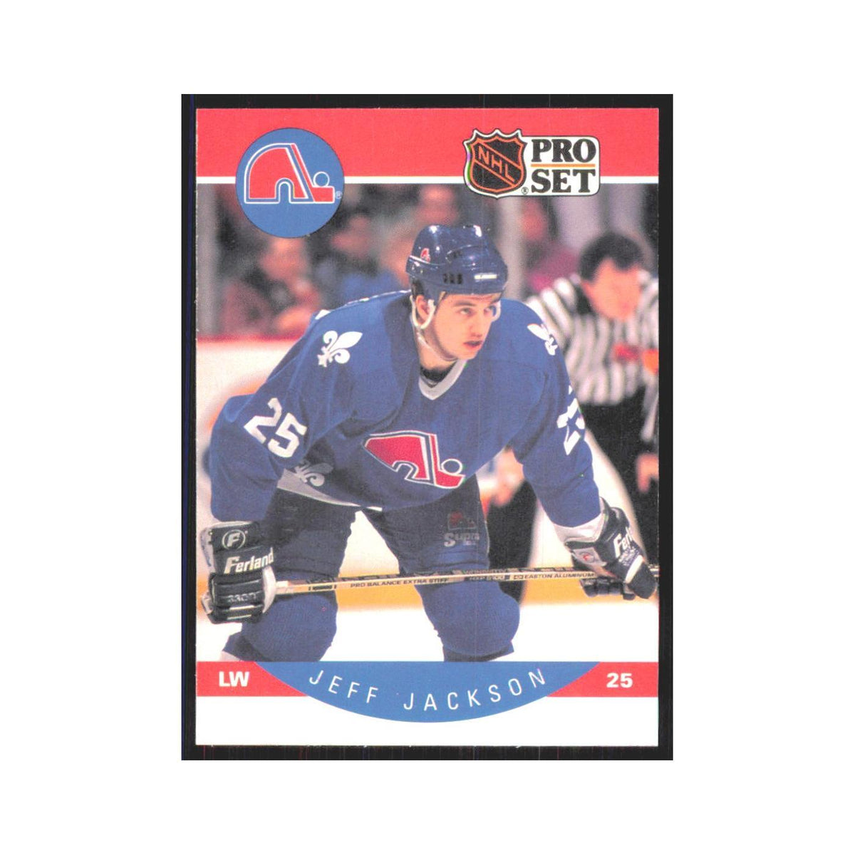1990 Pro Set Jeff Jackson Quebec Nordiques #249