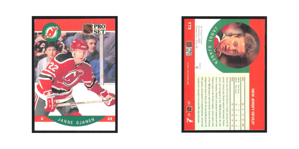 1990 Pro Set Janne Ojanen New Jersey Devils #173