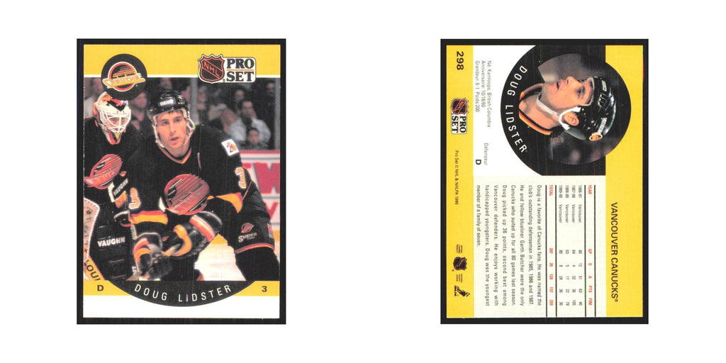 1990 Pro Set Doug Lidster Vancouver Canucks #298