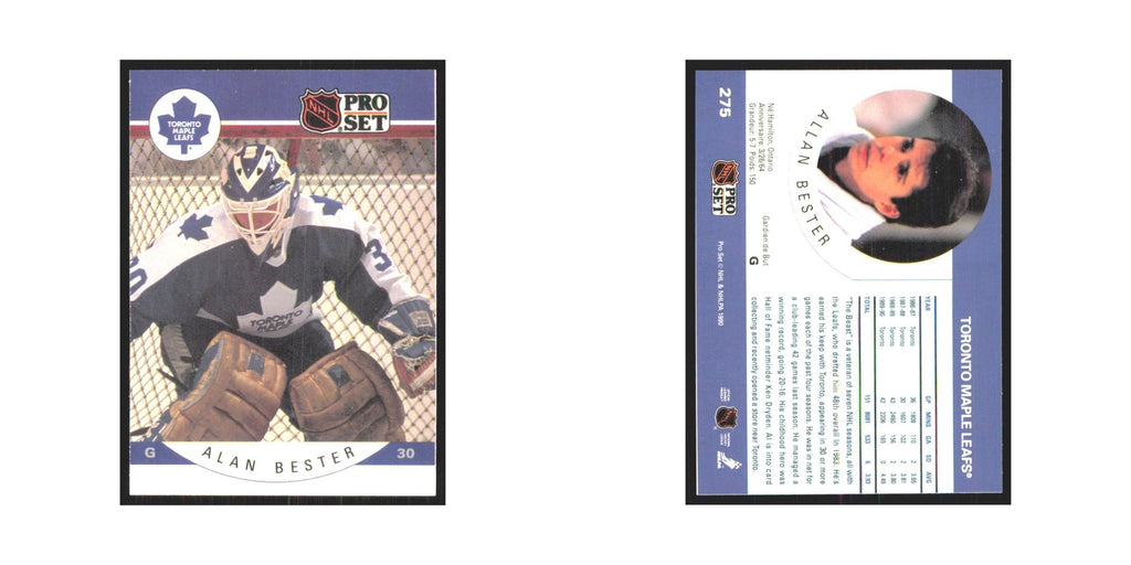 1990 Pro Set Allan Bester Toronto Maple Leafs #275