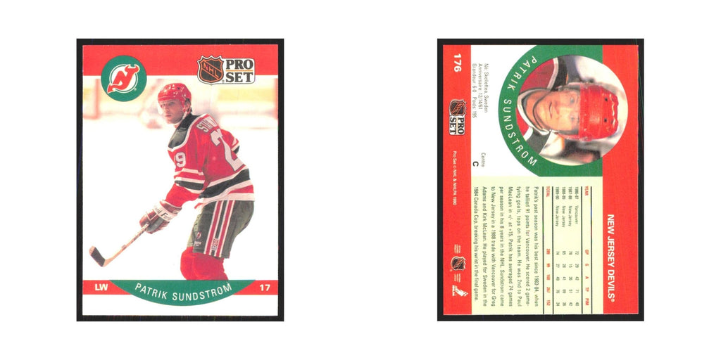 1990 Pro Set Patrik Sundstrom New Jersey Devils #176