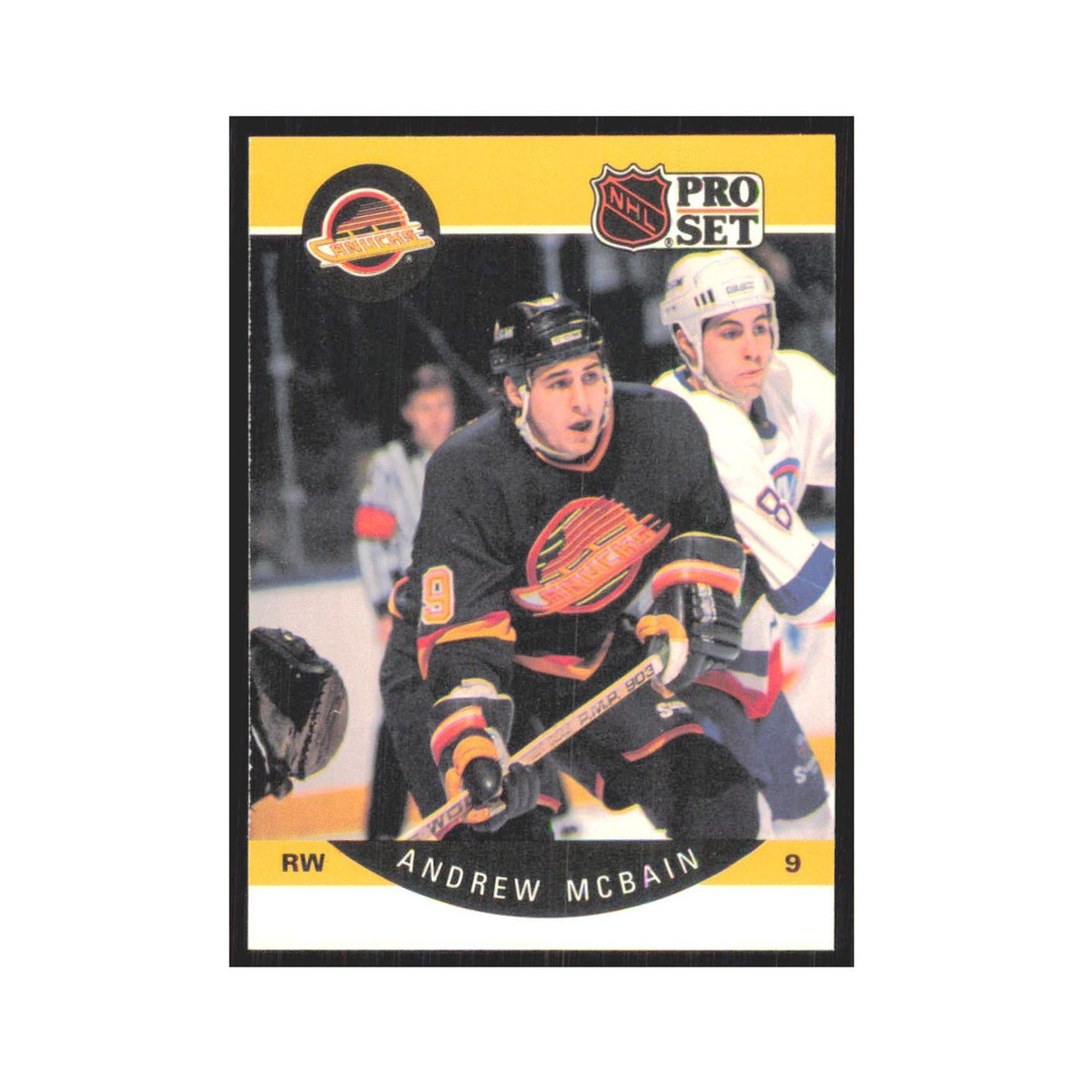 1990 Pro Set Andrew McBain Vancouver Canucks #301