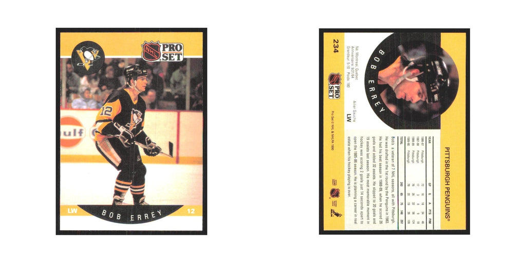 1990 Pro Set Bob Errey Pittsburgh Penguins #234