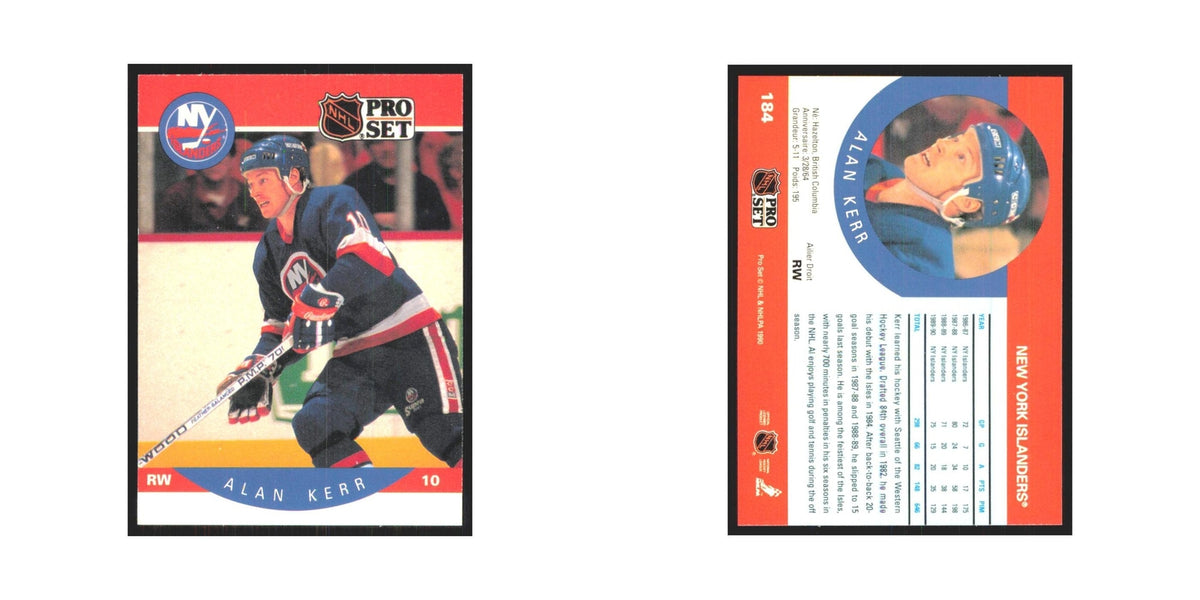 1990 Pro Set Alan Kerr New York Islanders #184
