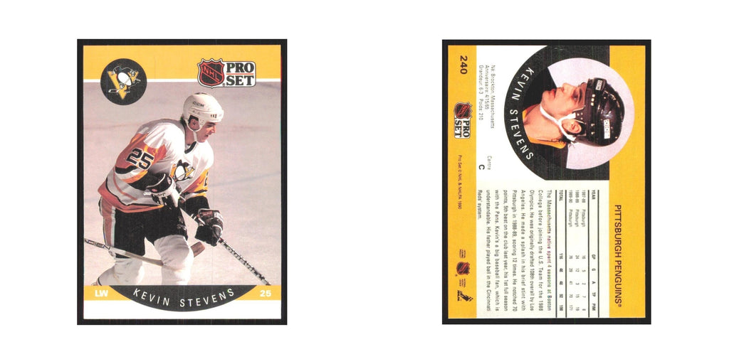 1990 Pro Set Kevin Stevens Pittsburgh Penguins #240