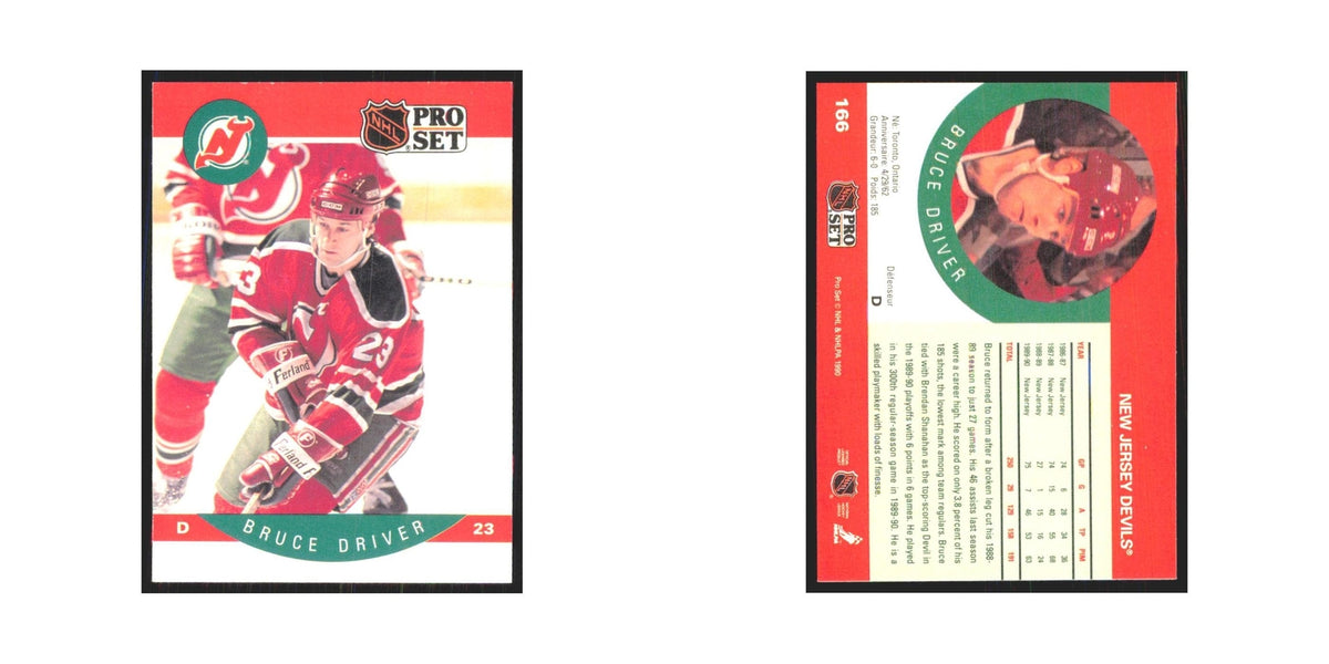 1990 Pro Set Bruce Driver New Jersey Devils #166