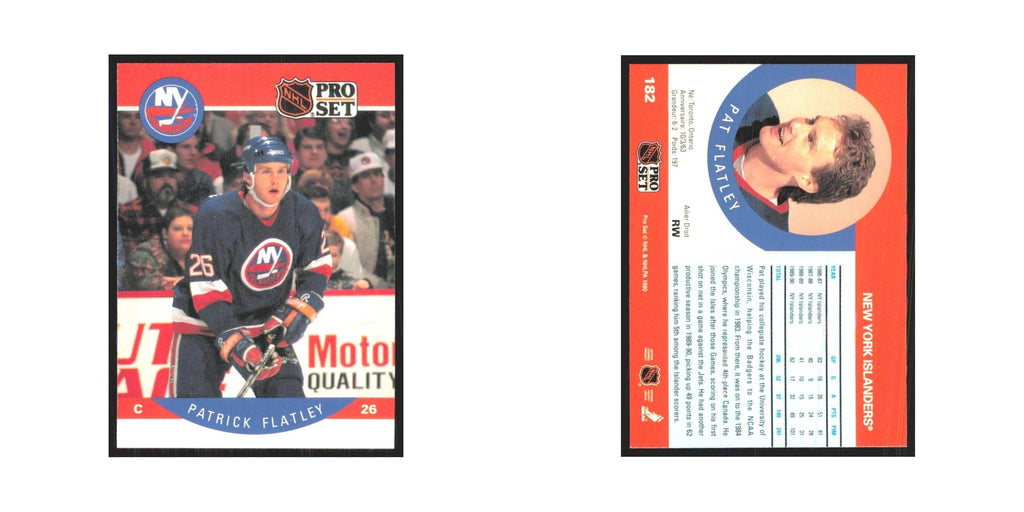 1990 Pro Set Patrick Flatley New York Islanders #182