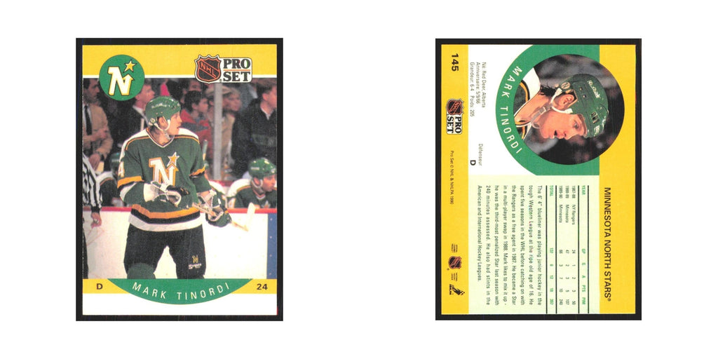 1990 Pro Set Mark Tinordi Minnesota North Stars #145