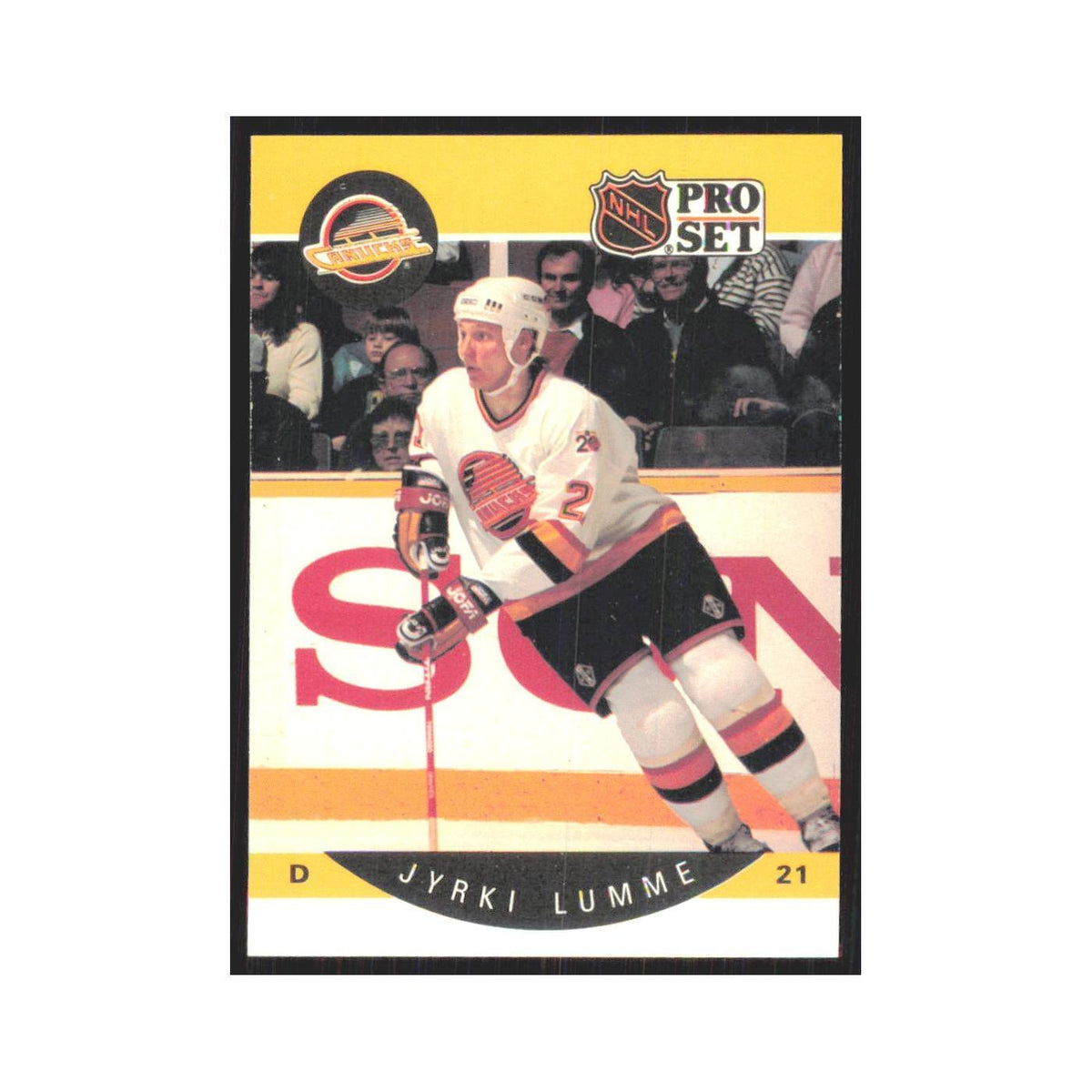 1990 Pro Set Jyrki Lumme Vancouver Canucks #300