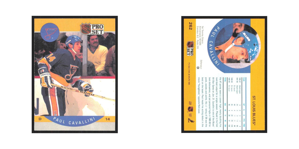 1990 Pro Set Paul Cavallini St. Louis Blues #262