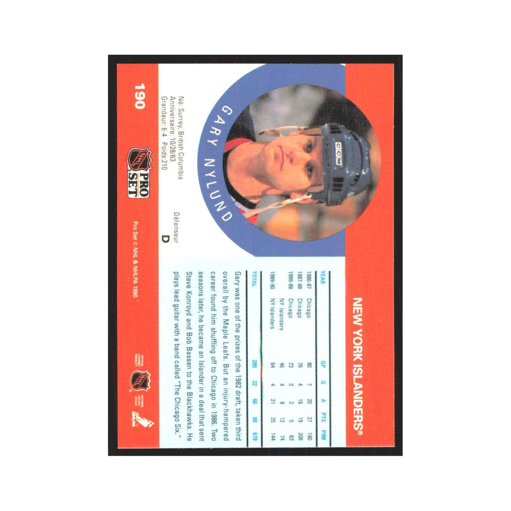 1990 Pro Set Gary Nylund New York Islanders #190