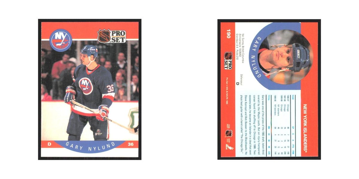 1990 Pro Set Gary Nylund New York Islanders #190