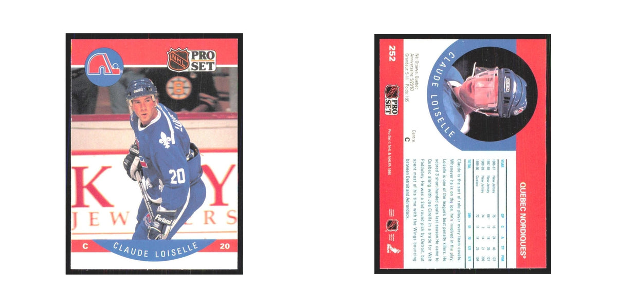 1990 Pro Set Claude Loiselle Quebec Nordiques #252