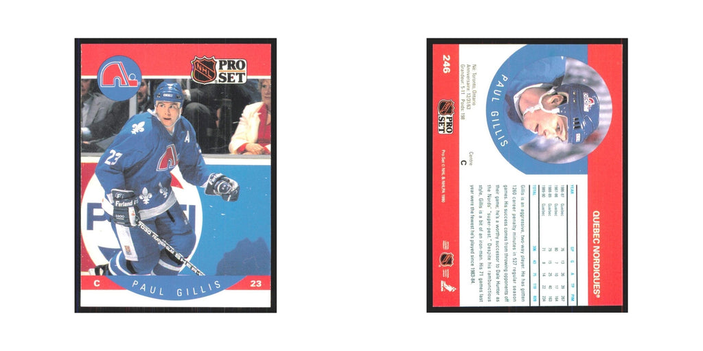 1990 Pro Set Paul Gillis Quebec Nordiques #246