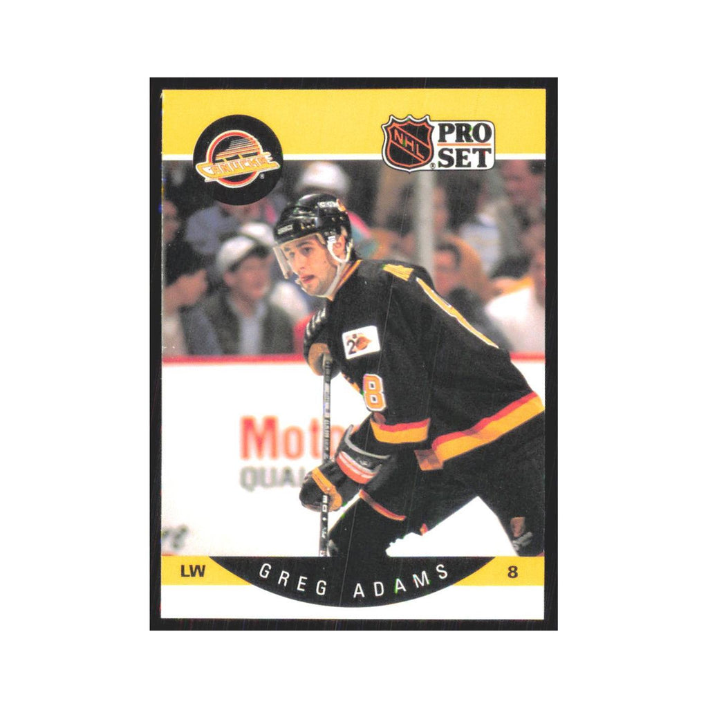 1990 Pro Set Greg Adams Vancouver Canucks #291