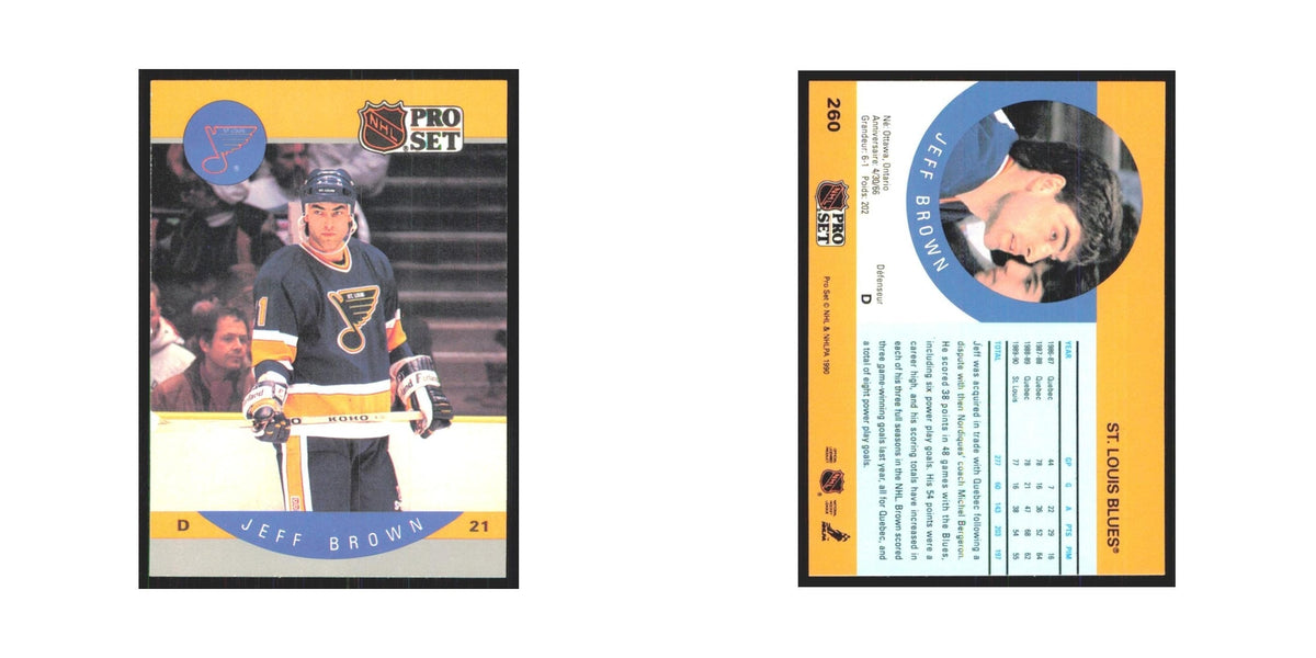 1990 Pro Set Jeff Brown St. Louis Blues #260