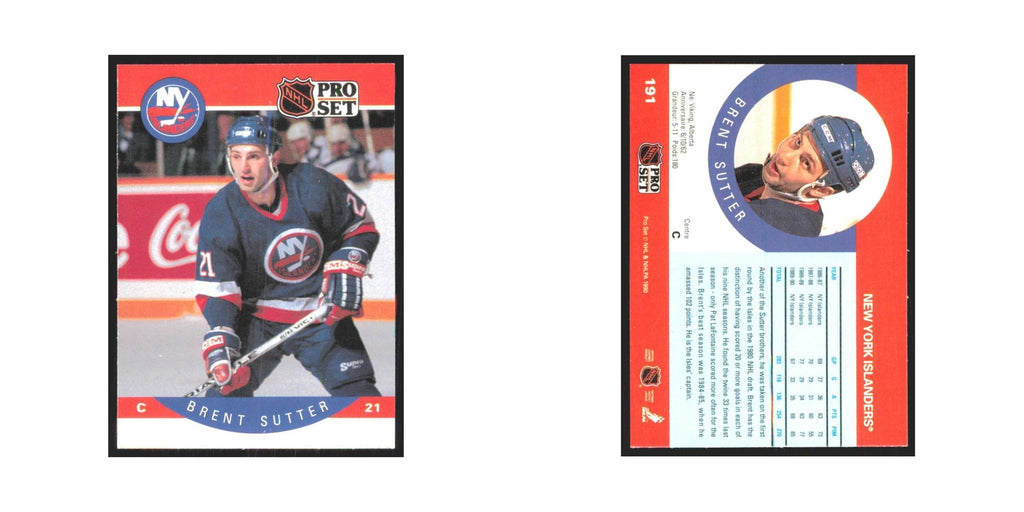 1990 Pro Set Brent Sutter New York Islanders #191