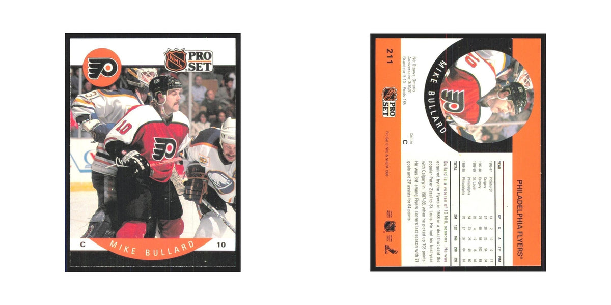 1990 Pro Set Mike Bullard Philadelphia Flyers #211