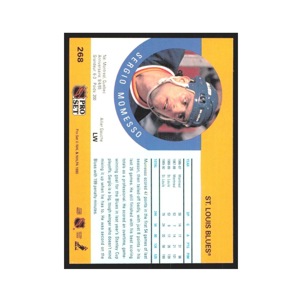 1990 Pro Set Sergio Momesso St. Louis Blues #268