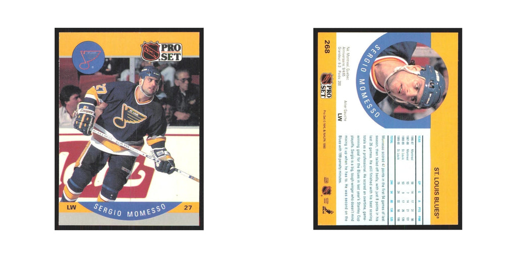 1990 Pro Set Sergio Momesso St. Louis Blues #268