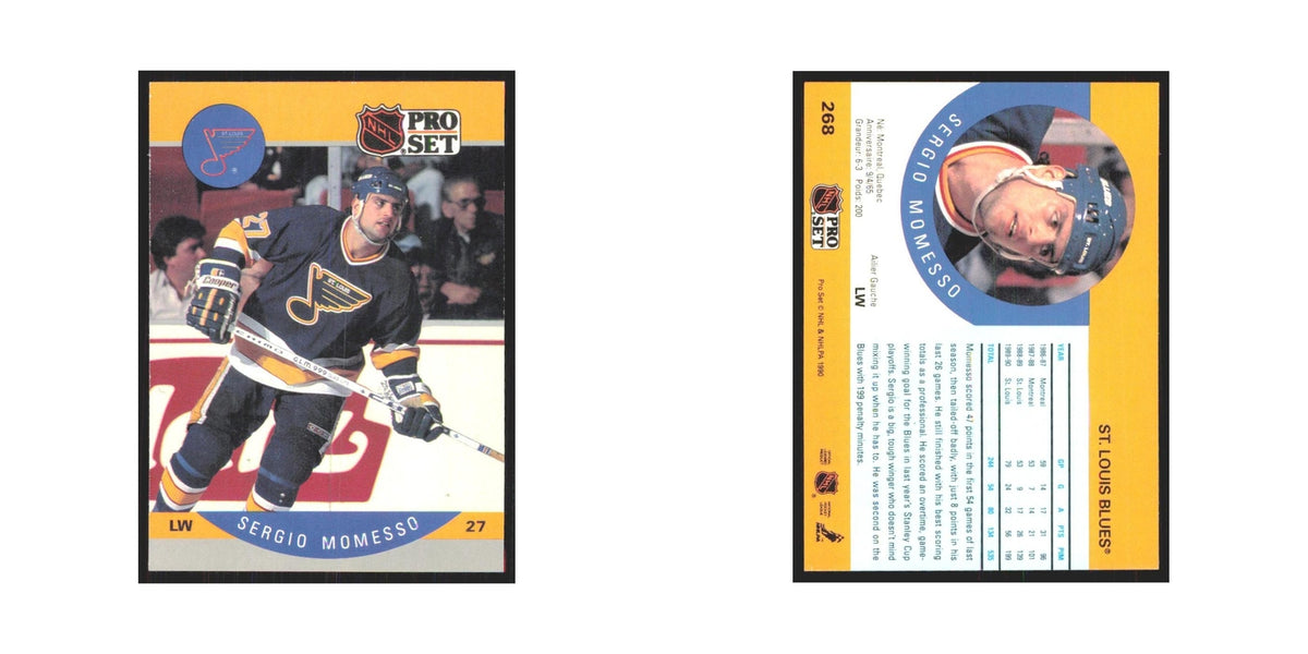 1990 Pro Set Sergio Momesso St. Louis Blues #268