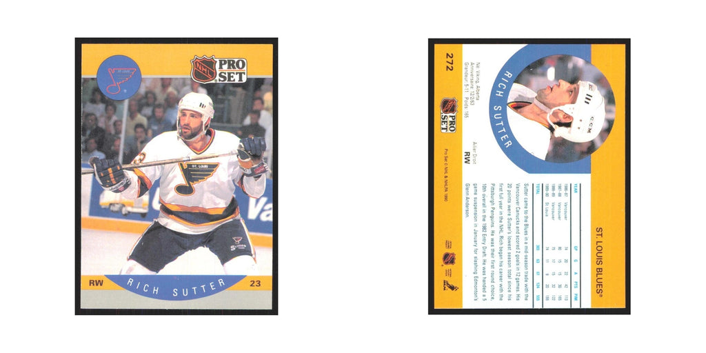 1990 Pro Set Rich Sutter St. Louis Blues #272